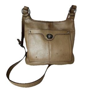 Coach Penelope F16533 Champagne Gold Metallic Leather Crossbody Bag